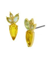 Betsey Johnson Faux Stone Carrot Stud Earrings