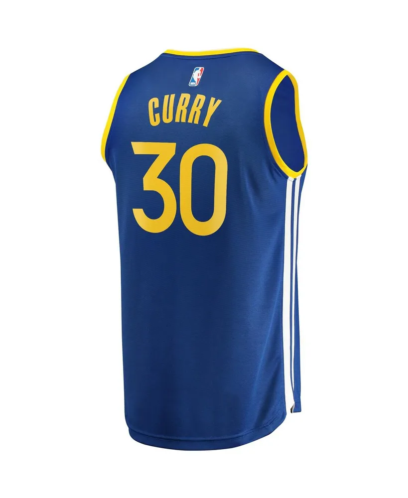 Men's Fanatics Stephen Curry Royal Golden State Warriors Fast Break Replica Player Team Jersey - Icon Edition