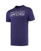 Men's Concepts Sport Heathered Charcoal, Purple Distressed Northwestern Wildcats Meter T-shirt and Pants Sleep Set