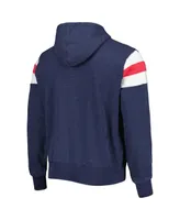 Men's '47 Brand Heathered Navy Distressed Houston Texans Premier Nico Pullover Hoodie