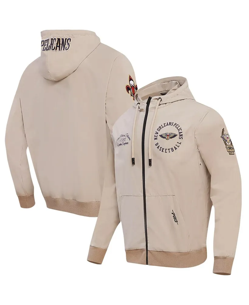 Men's Pro Standard Khaki New Orleans Pelicans Hybrid Full-Zip Hoodie