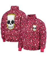 Men's Freeze Max The Simpsons Bart Leopard Print Raglan Full-Zip Puffer Jacket