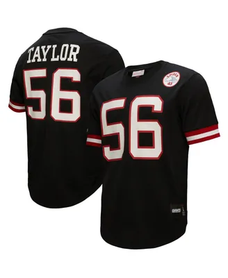 Men's Mitchell & Ness Lawrence Taylor Black New York Giants Big and Tall Mesh Player Name Number Top