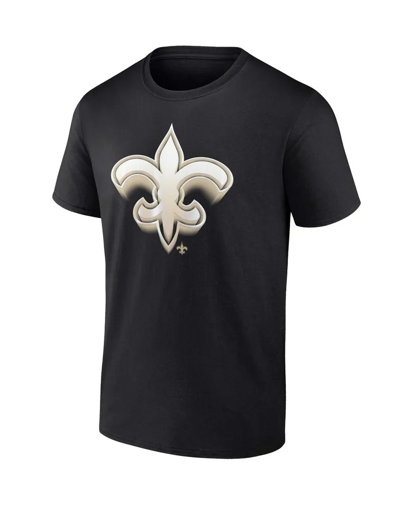 Men's Fanatics Black New Orleans Saints Chrome Dimension T-shirt