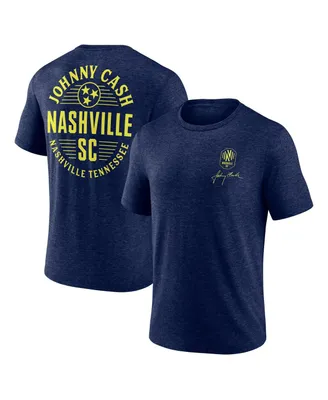 Men's Fanatics Heather Navy Nashville Sc x Johnny Cash Oval T-shirt