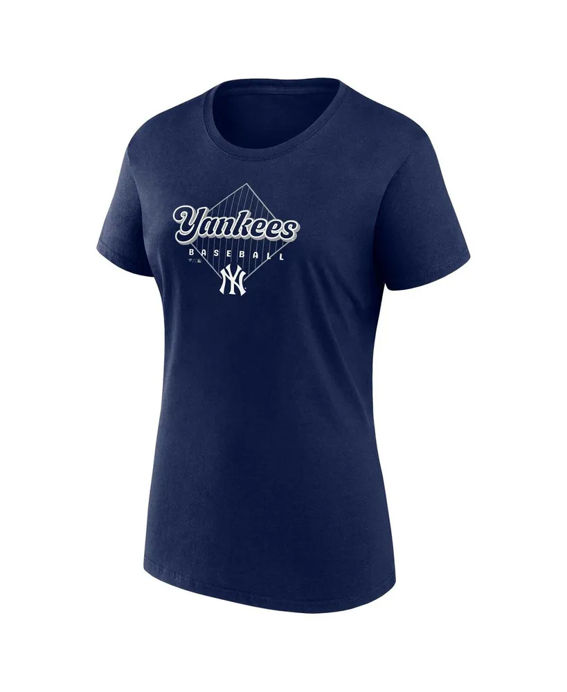 Women's Fanatics Gray, Navy New York Yankees T-shirt Combo Pack