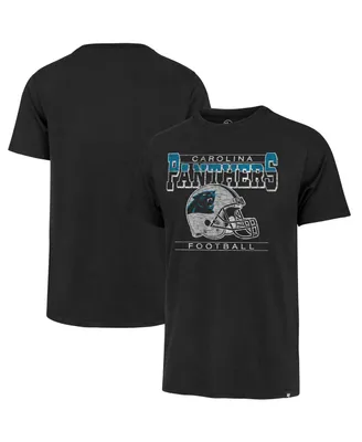 Men's '47 Brand Black Distressed Carolina Panthers Gridiron Classics Time Lock Franklin T-shirt