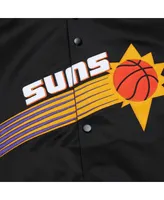 Men's Mitchell & Ness Phoenix Suns Hardwood Classics Throwback Wordmark Raglan Full-Snap Jacket