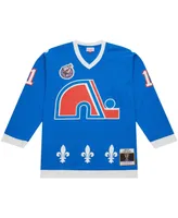 Men's Mitchell & Ness Owen Nolan Blue Quebec Nordiques 1992/93 Line Player Jersey