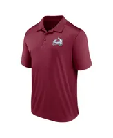 Men's Fanatics Burgundy Colorado Avalanche Left Side Block Polo Shirt