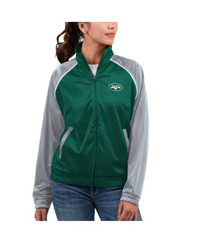 Women's G-iii 4Her by Carl Banks Green New York Jets Showup Fashion Dolman Full-Zip Track Jacket