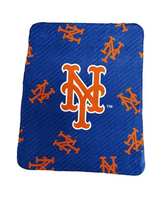 New York Mets 50" x 60" Repeating Logo Classic Plush Throw Blanket