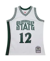 Men's Mitchell & Ness Mateen Cleaves White Michigan State Spartans 125th Basketball Anniversary 1999 Throwback Fashion Jersey