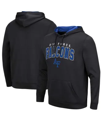 Men's Colosseum Black Air Force Falcons Resistance Pullover Hoodie