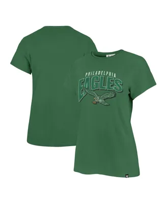 Women's '47 Brand Kelly Green Distressed Philadelphia Eagles Gridiron Classics Treasure Frankie T-shirt