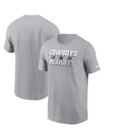 Men's Nike Gray Dallas Cowboys 2023 Nfl Playoffs Iconic T-shirt