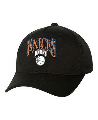 Men's Black New York Knicks Suga x Nba by Mitchell & Ness Capsule Collection Glitch Stretch Snapback Hat