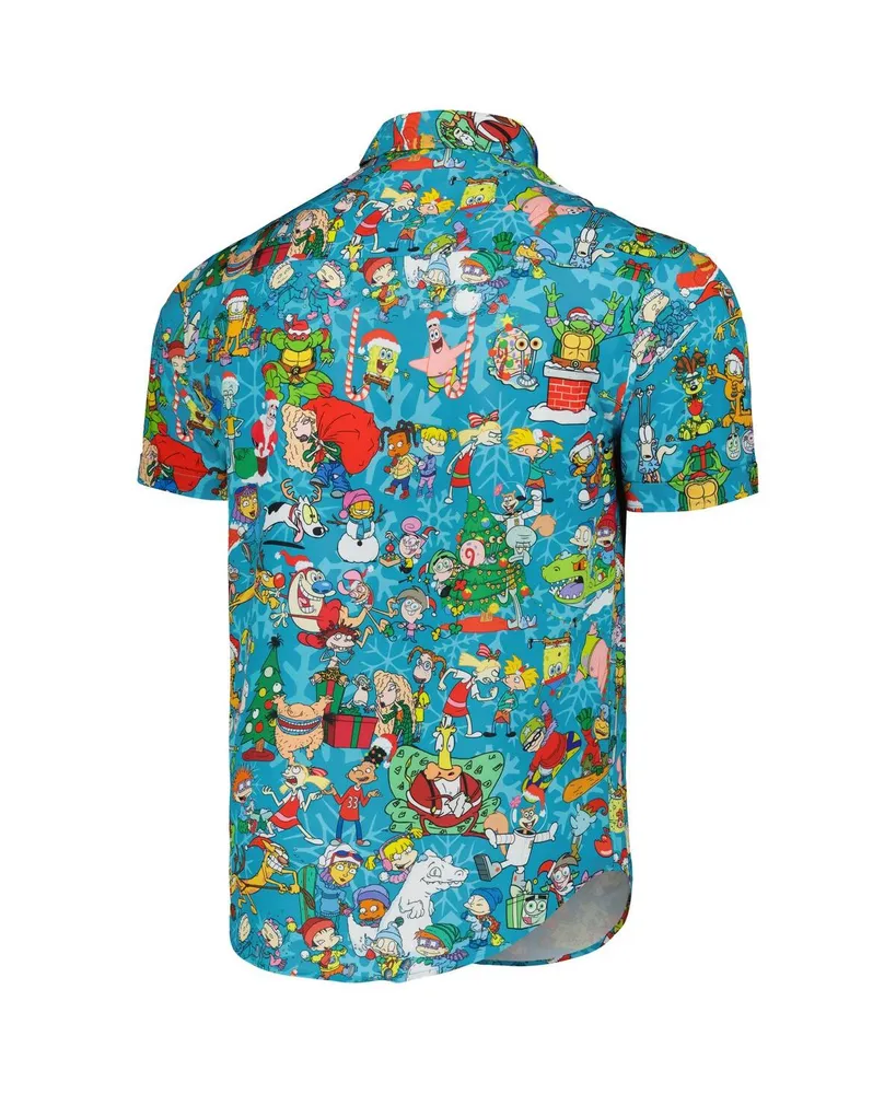 Men's and Women's Rsvlts Blue Nickelodeon Jolly Mashup Kunuflex Button-Down Shirt