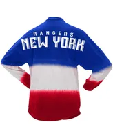 Women's Spirit Jersey Blue, Red New York Rangers Ombre Long Sleeve T-shirt