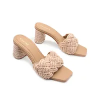 Kaanas Calliope Chunky Braided Yute-wrapped Heel