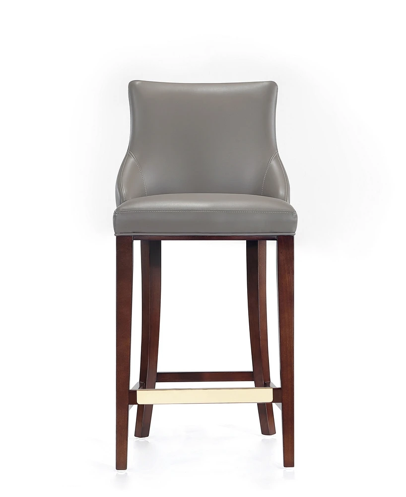 Manhattan Comfort Shubert Leatherette Upholstered Beech Wood Barstool