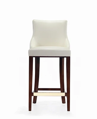 Manhattan Comfort Shubert Leatherette Upholstered Beech Wood Barstool
