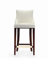 Manhattan Comfort Shubert Leatherette Upholstered Beech Wood Barstool