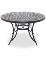 Wythburn Mix and Match 48" Round Cast Aluminum Outdoor Dining Table