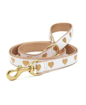 5' Wide Heart of Gold-tone Lead with D-ring