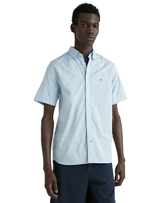 Tommy Hilfiger Men's Flex Poplin Regular-Fit Short-Sleeve Shirt