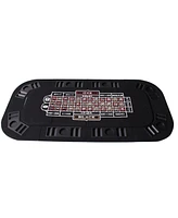 Ino Design Portable Poker Table Top for Casino Texas Holdem Poker Craps Roulette, Game Mat Tabletop Black
