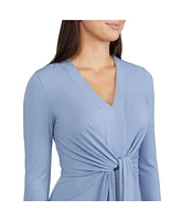 Ellen Tracy Women's V-Neckline Dress with a Tie Waist