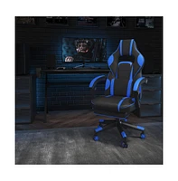 Ergonomic Gaming Chair -Recline Back/Arms, Footrest, Massaging Lumbar