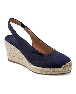 Easy Spirit Women's Margie Slingback Espadrille Wedges - Navy