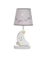 Bedtime Originals Little Star Celestial Moon Nursery Lamp with Shade and Bulb