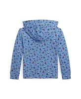 Polo Ralph Lauren Toddler and Little Boys Sailboat-Print Spa Terry Full-Zip Hoodie