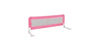 59 Inch Breathable Baby Children Toddlers Bed Rail-Pink