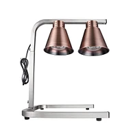 2 Dual Heat Lamp Food Warmer Countertop Buffet Food Court Restaurant Kitchen