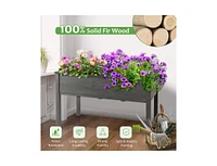 Wooden Raised Vegetable Garden Bed Elevated Grow Planter