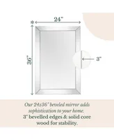 Rectangular Polished Silver Framed Mirror for Wall decoration