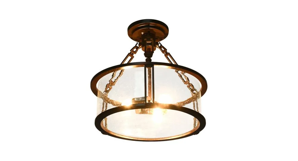 16" 3-Light Flush Mount Ceiling Light