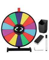 WinSpin 18" Color Dry Erase Prize Wheel Tabletop Fortune Spinning Game Carnival 14 Slot