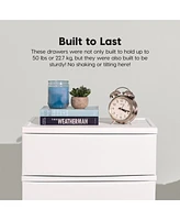 Iris Usa 4 Wide Drawer Storage, Organizer Unit for Bedroom, Closet, Living Room, Nursery, Dorm, White Frame with Matte White Front Panels