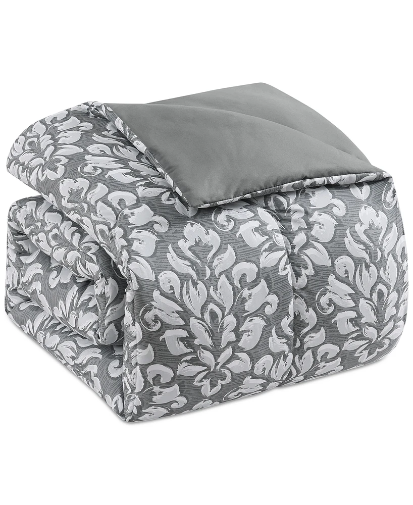 Keeco Brushed Damask 3-Pc. Comforter Set