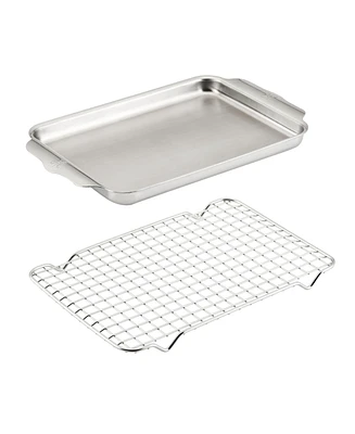 Hestan Provisions Oven Bond Try-ply Quarter Sheet Pan with Rack