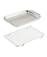 Hestan Provisions Oven Bond Try-ply Quarter Sheet Pan with Rack