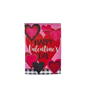 Evergreen Patterned Valentine Hearts Garden Suede Flag 12.5 x 18 Inches Indoor Outdoor Decor