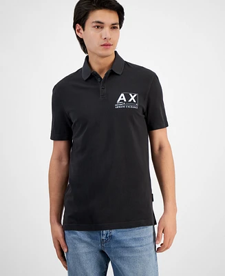 A|X Armani Exchange Men's Sun-Faded Logo Polo Shirt, Created for Macy's