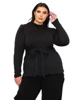 L I V D Plus Catriona Waist Tie Sweater