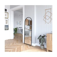 Arched Wall Mirror, Metal Framed Mirror For Hallways, Entryways, Dining And Living Rooms